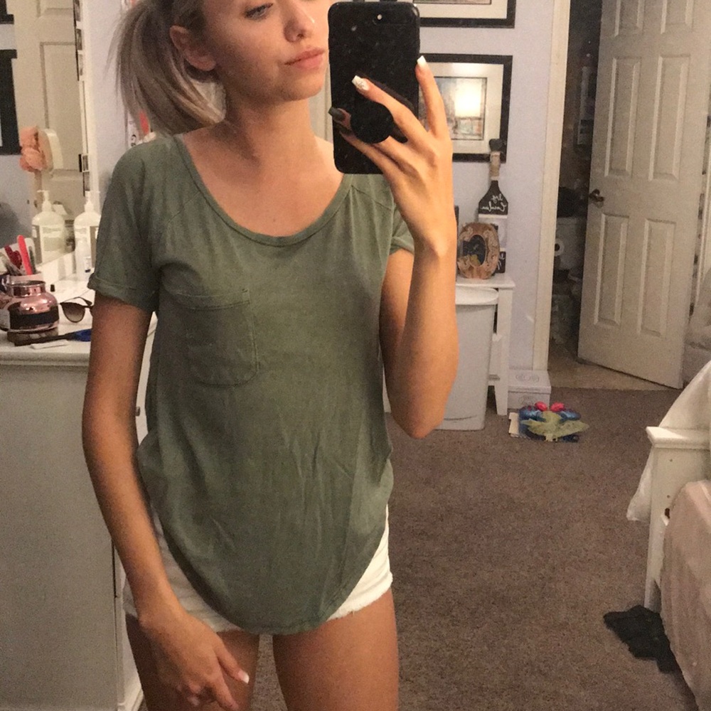 TOPSHOP Hunter Green Shirt